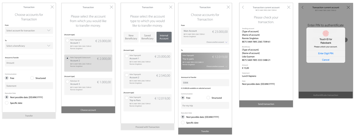 Transaction process app flow