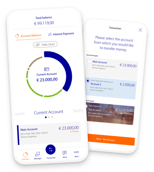 Rabobank app interface