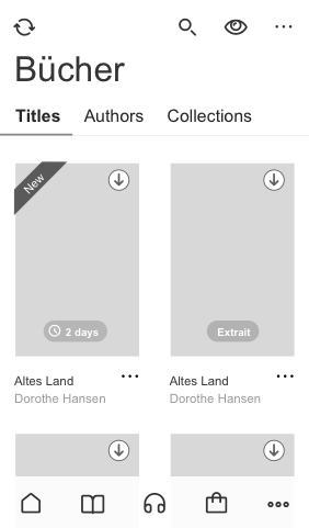 Books Grid View Wireframe